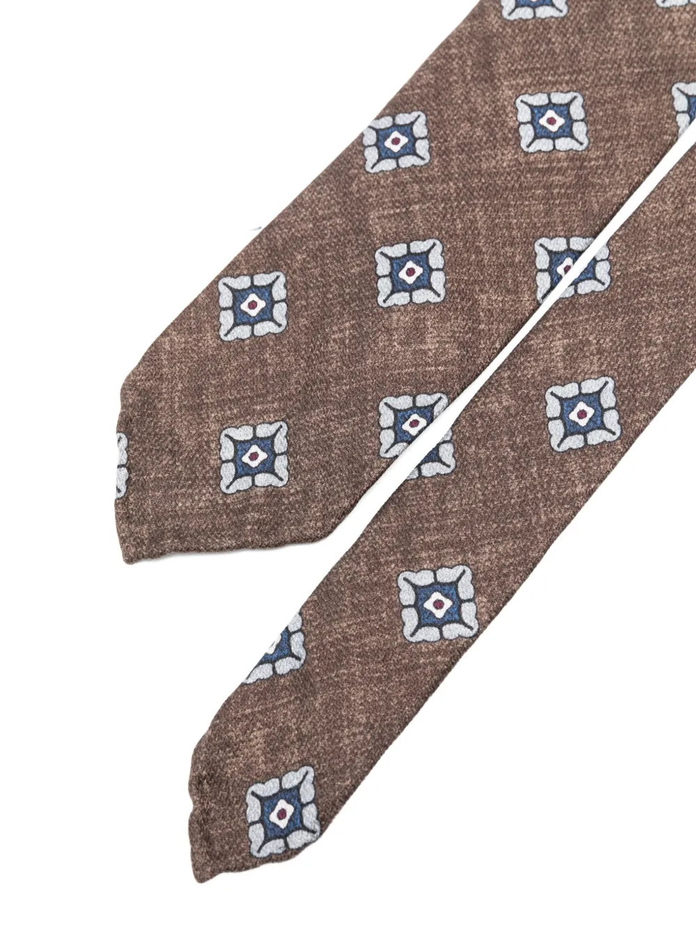 Dell'oglio Stropdas met patroon Bruin