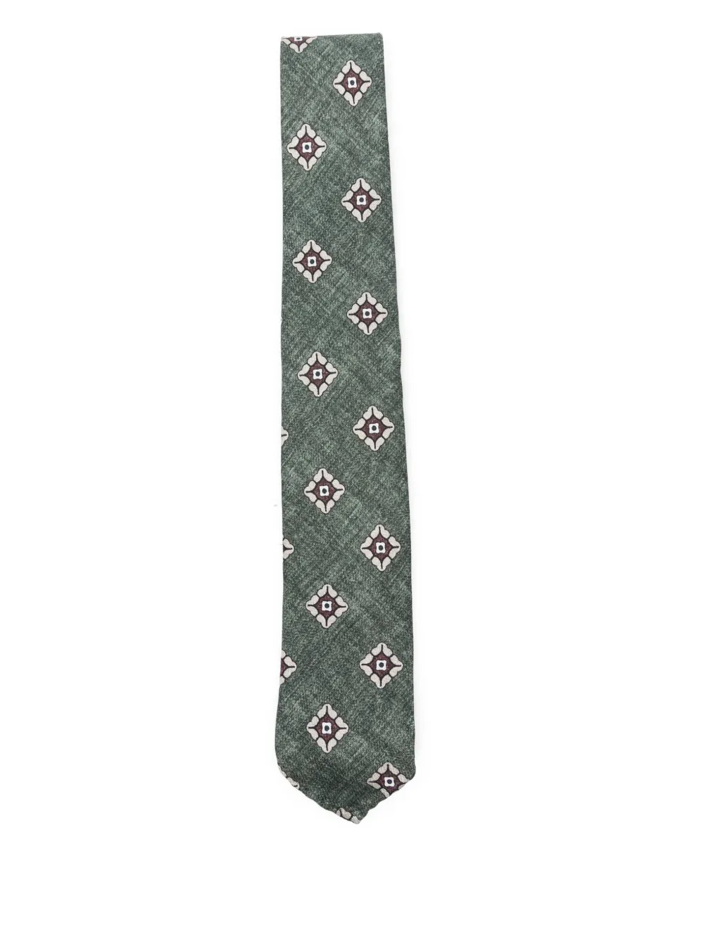 Dell'oglio patterned tie | Green | Image 1