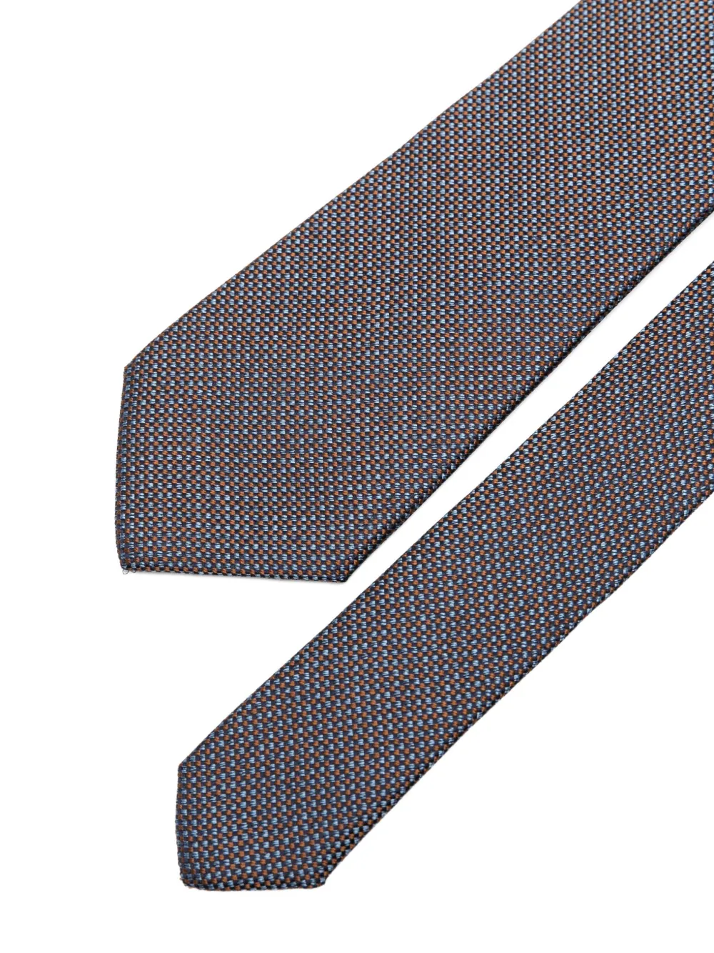 Dell'oglio Getextureerde stropdas Blauw