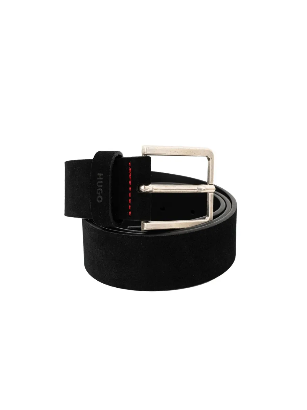 Hugo Boss Stitched Belt In Black