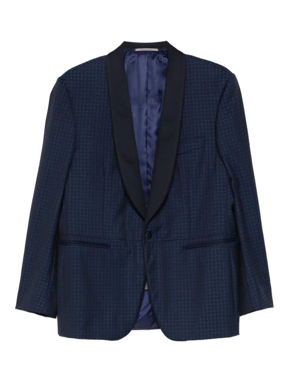 Canali patterned shawl-collar blazer | Blue | Image 1