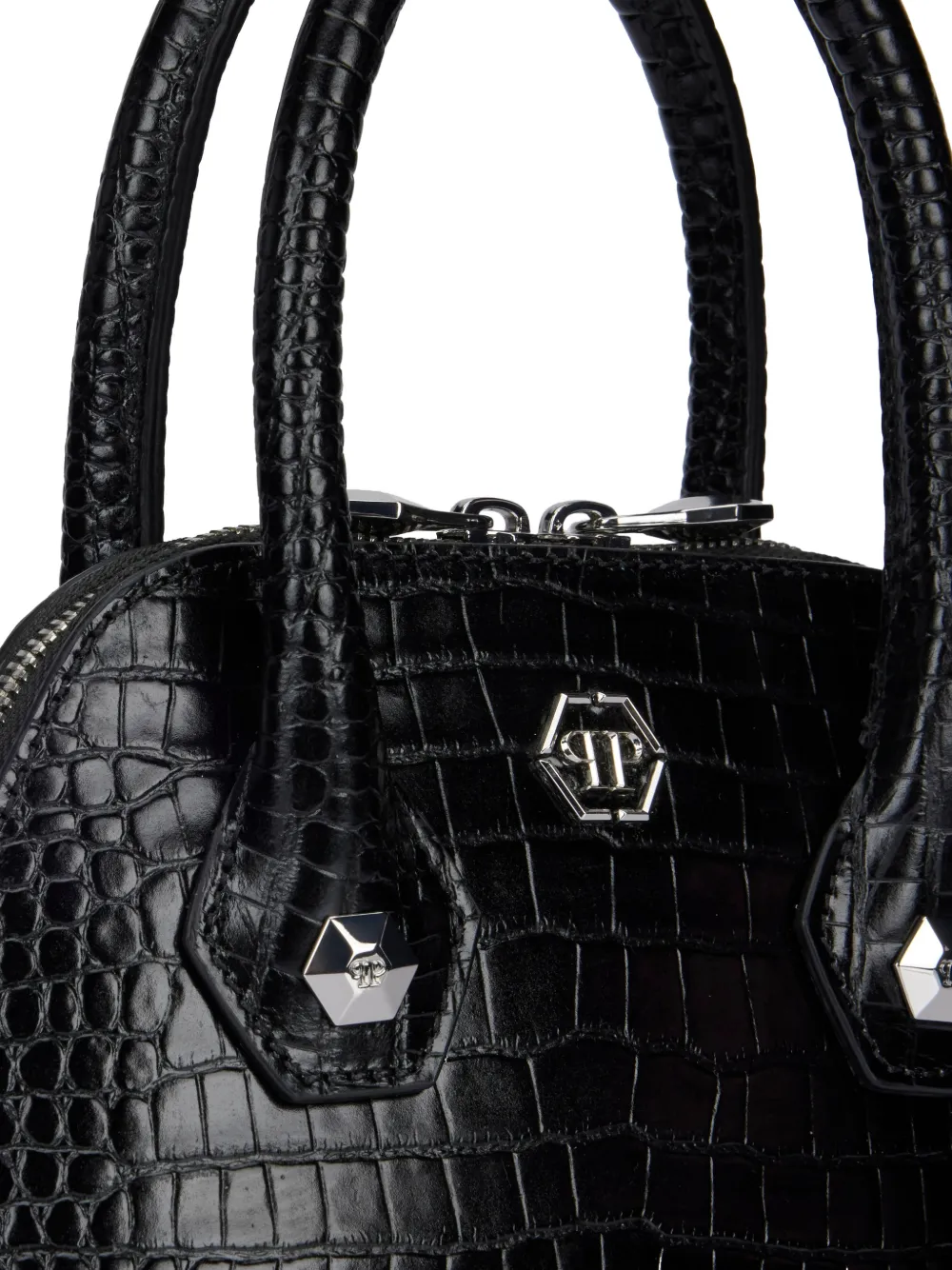 Philipp Plein Majestic shopper met krokodillenprint Zwart