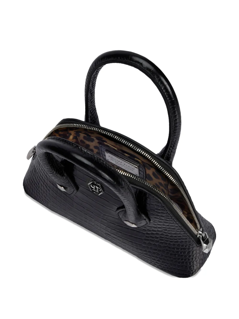 Philipp Plein Majestic shopper met krokodillenprint Zwart