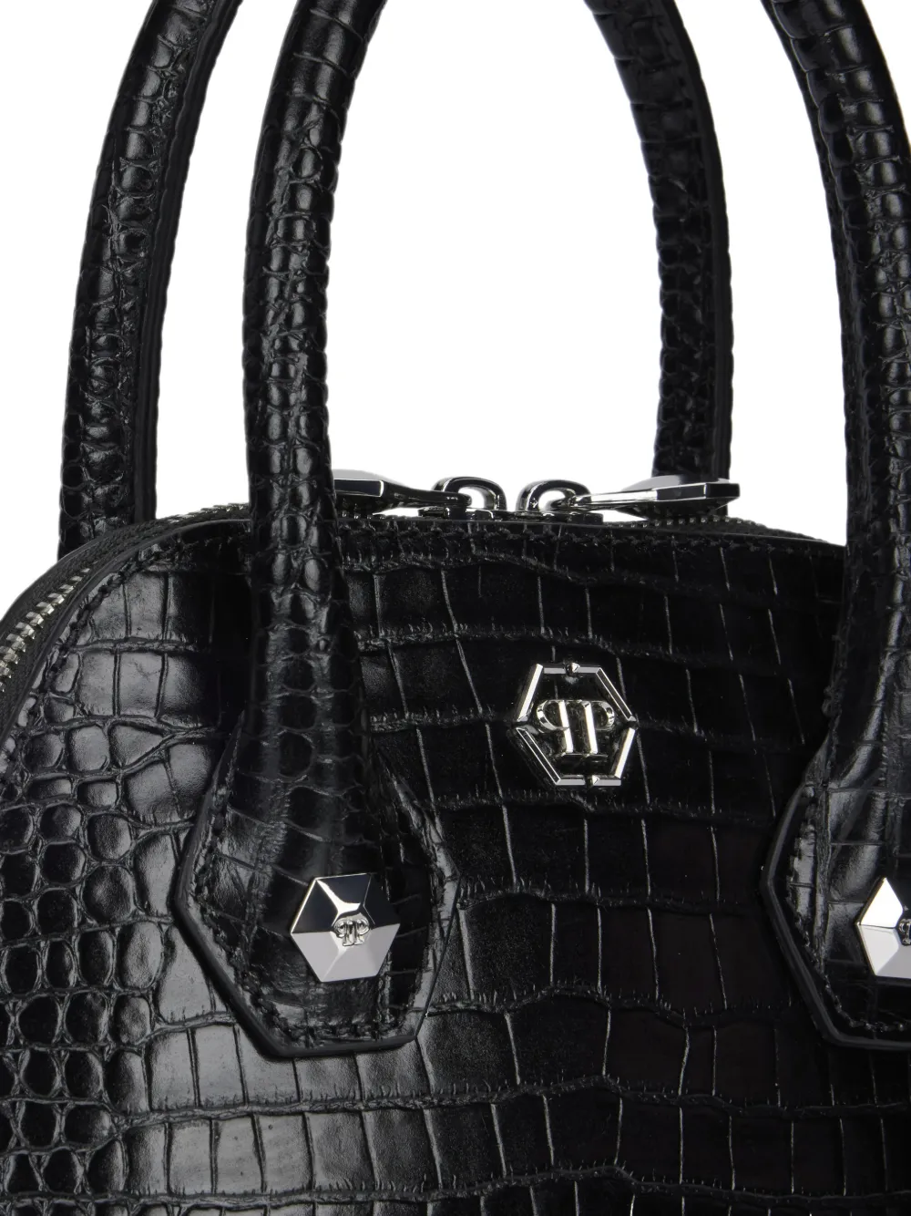 Philipp Plein Majestic shopper met krokodillenprint Zwart