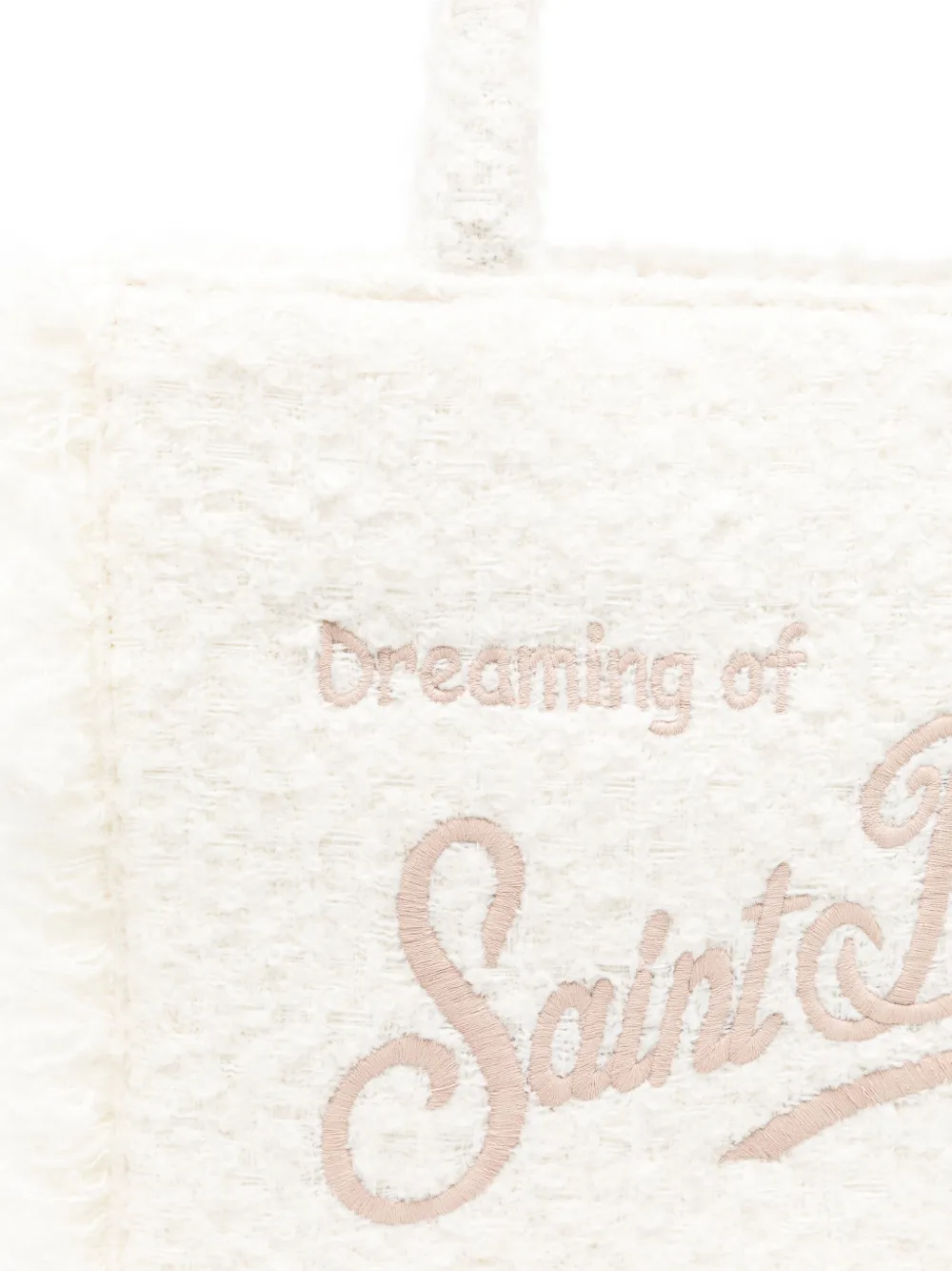 MC2 Saint Barth Shopper met borduurwerk Wit