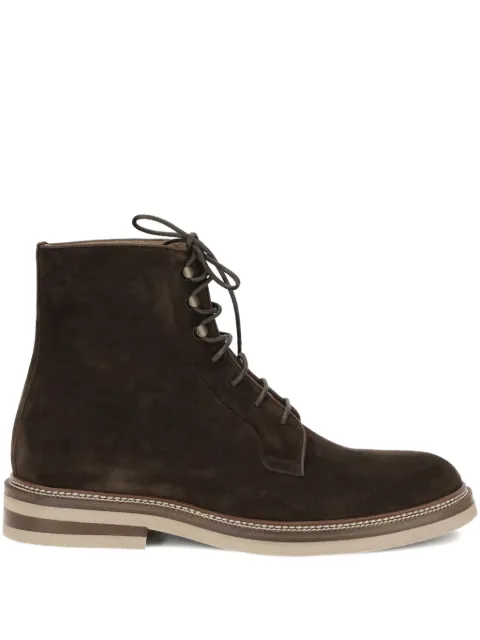 Brunello Cucinelli lace-up suede hiking boots