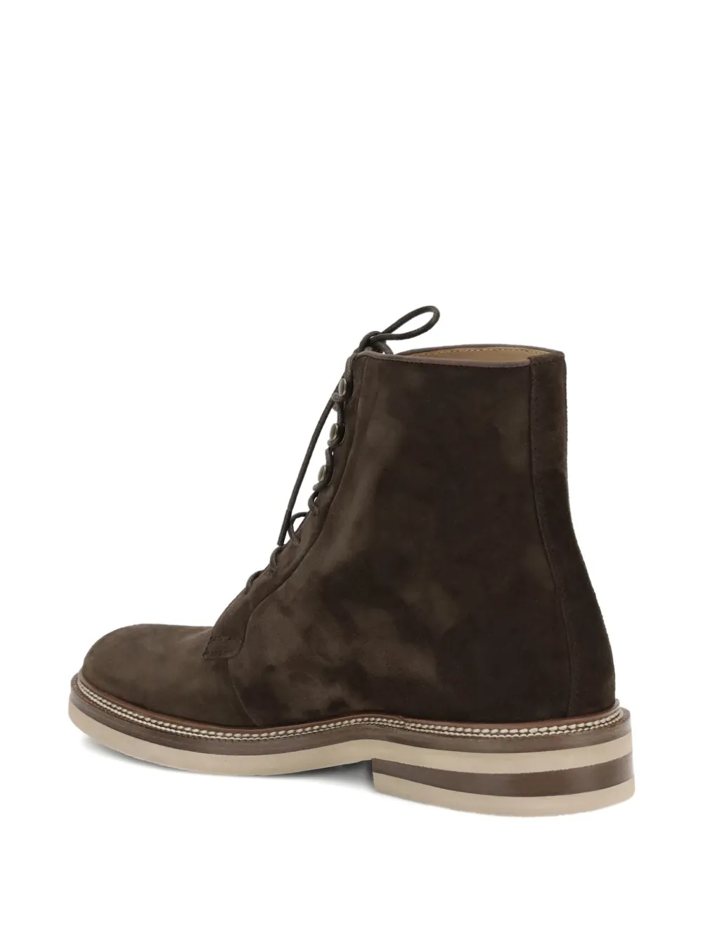 Brunello Cucinelli Suède wandellaarzen Bruin