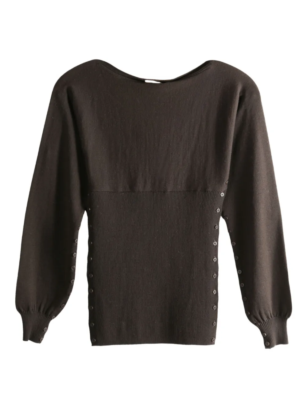 Paloma Wool ribbed buttoned sweater | Brown | Image 1