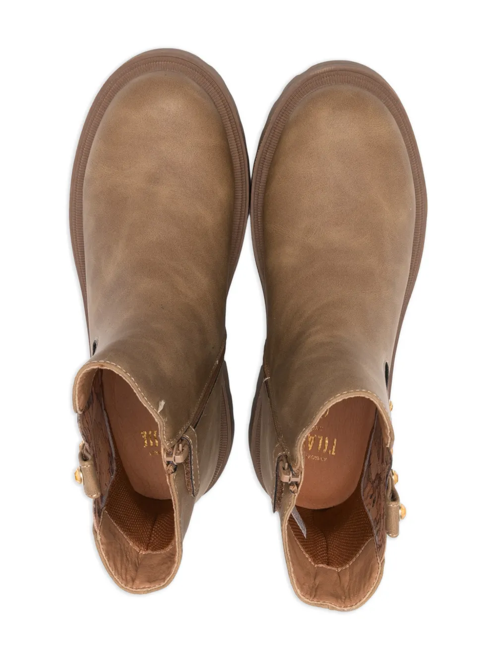 Alviero Martini 1° Classe Studded Boots In Neutral