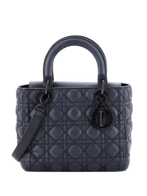 Christian Dior Pre-Owned Ultra Matte Lady Dior Bag Cannage Quilt Calfskin Medium satchel