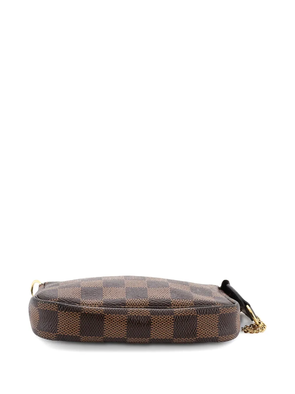 Pre-owned Louis Vuitton Pochette Accessoires Damier Mini Clutch Bag In Brown