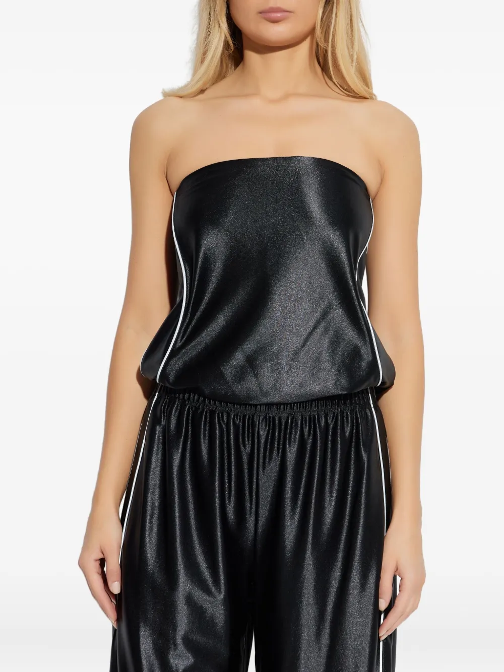 Alexander Wang Strapless Bandeau Top In Black