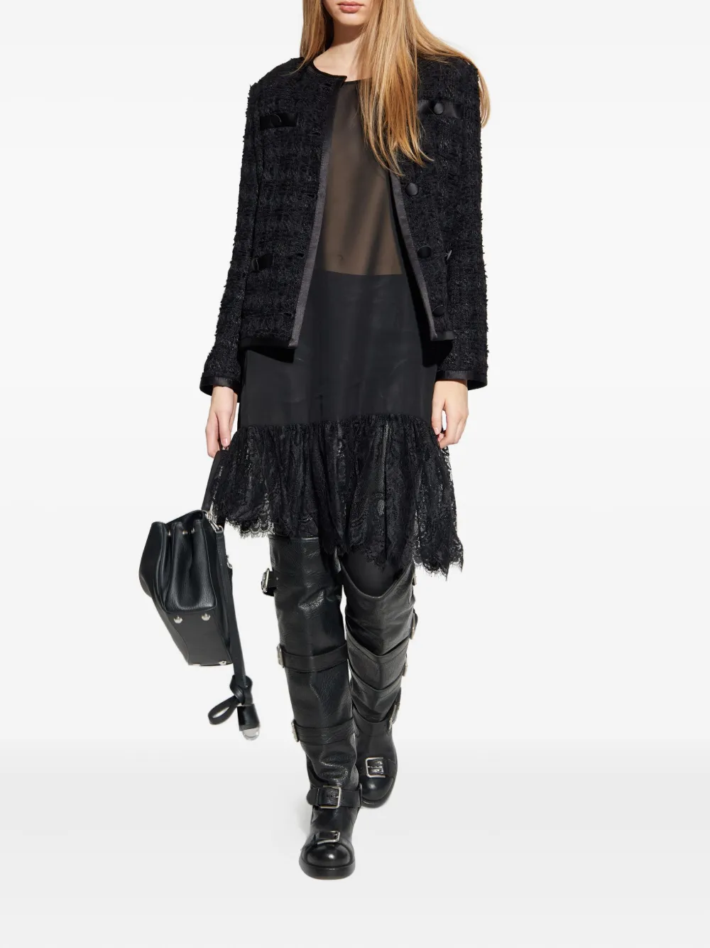 Dolce & Gabbana chamarra con ribete de botones | Chamarras de tweed | Image 2