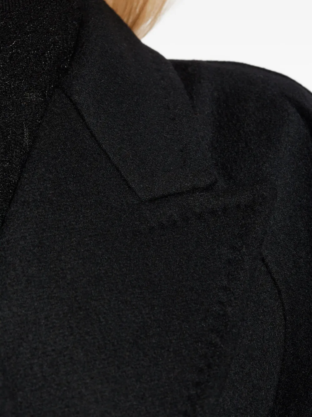 Max Mara Gange jas met ceintuur Zwart