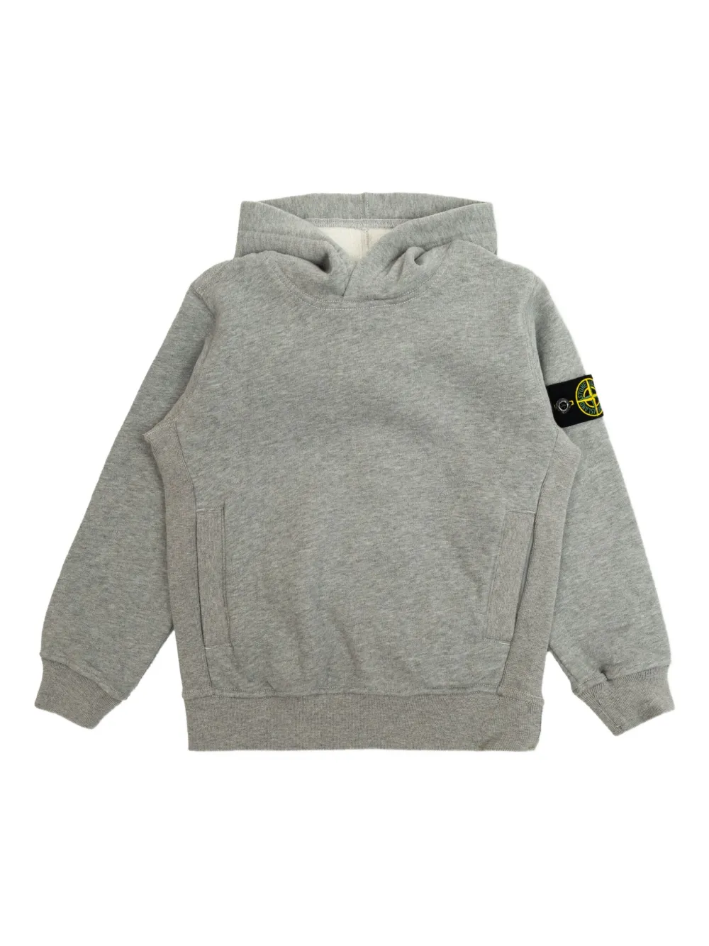 Stone Island Junior Felpa in cotone con cappuccio | grigio | Image 1