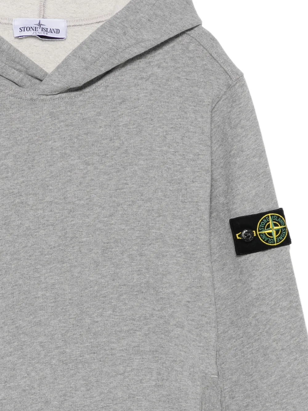 Stone Island Junior Hoodie met patch Grijs