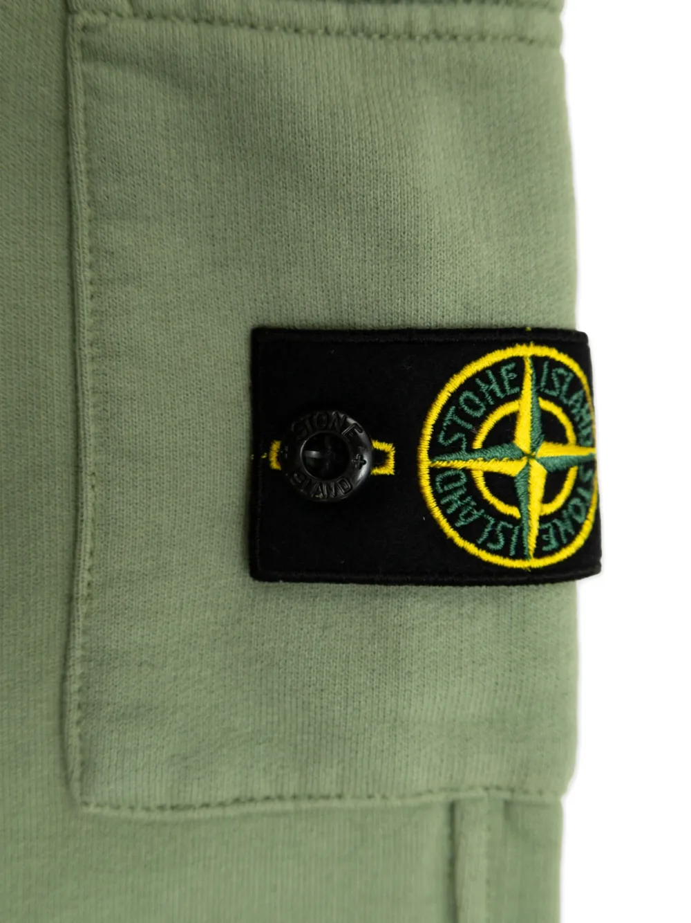 Stone Island Junior Trainingsshorts met opgestikte zak Groen