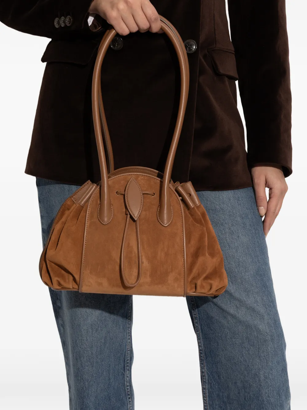 Marni Drawstring Handle Tote Bag In Brown