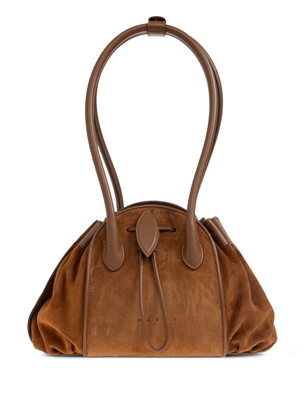 Marni drawstring handle tote bag - Marrone