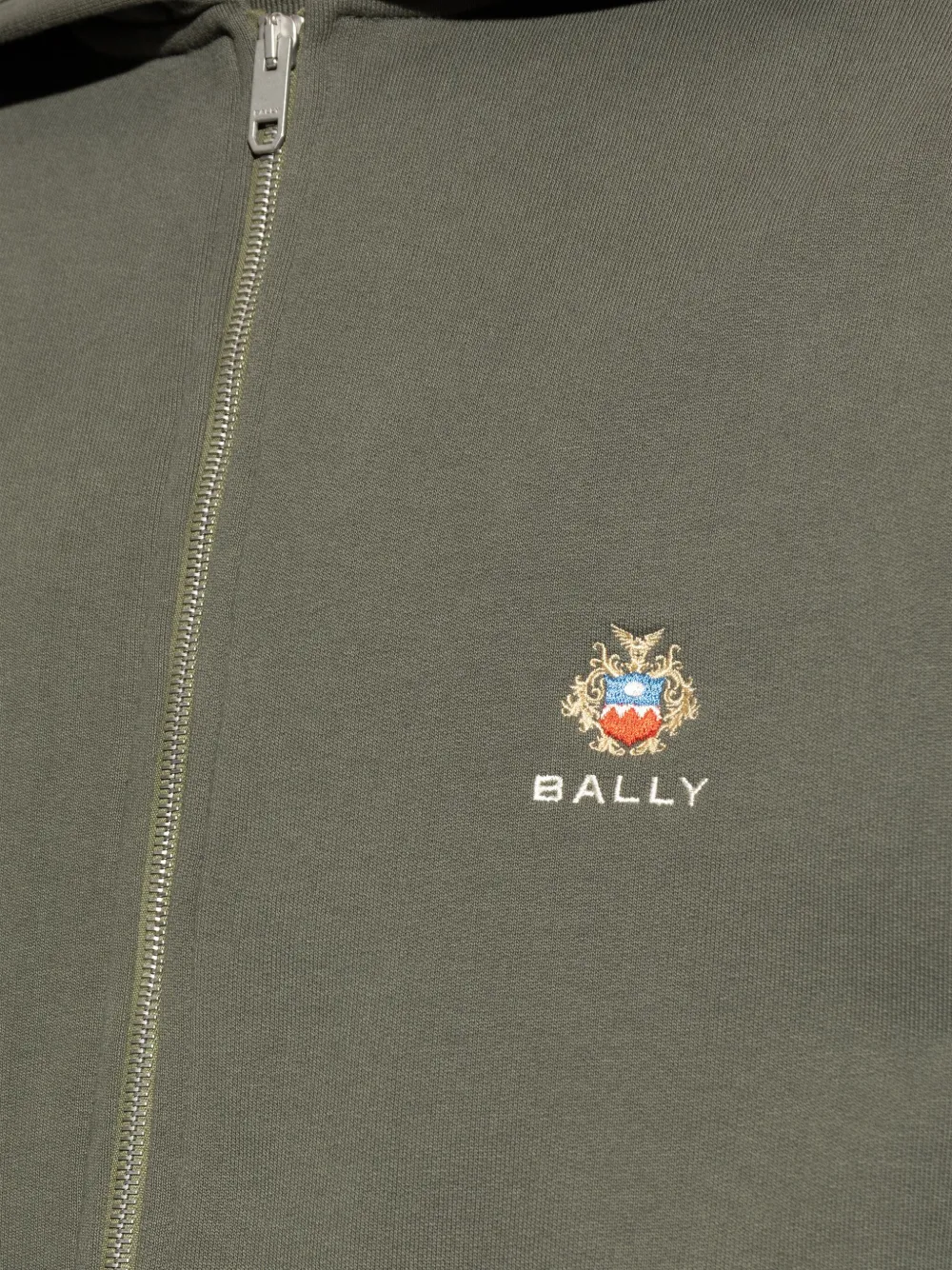 Bally Hoodie met geborduurd logo Groen