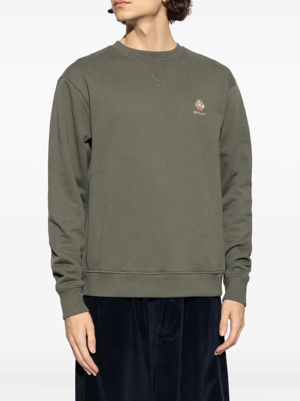 Bally Sweater met geborduurd logo Groen
