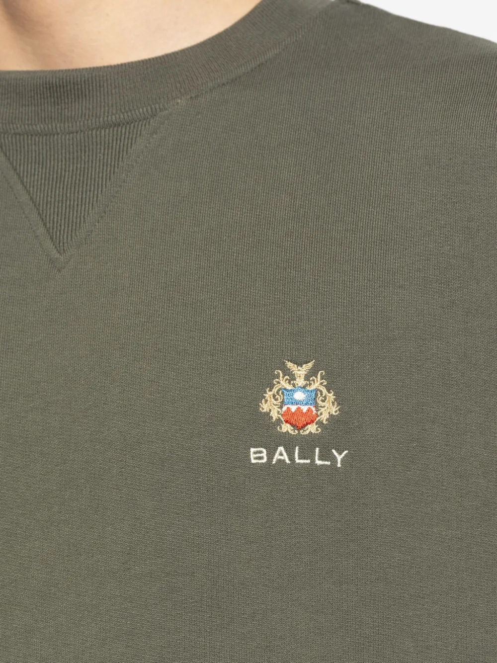 Bally Sweater met geborduurd logo Groen
