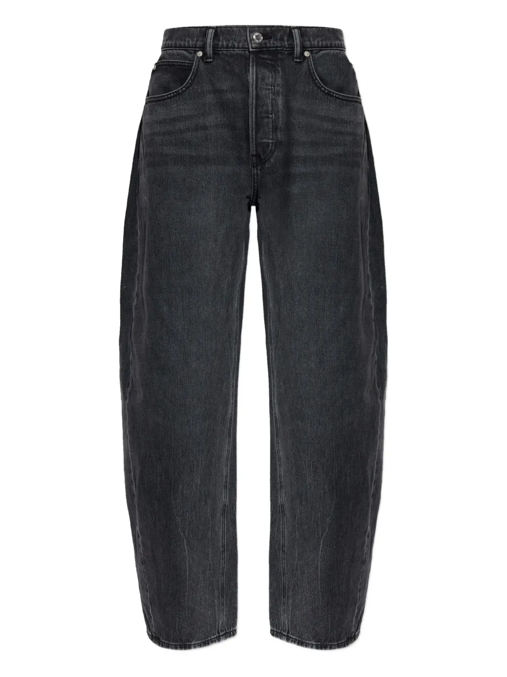 Alexander Wang Rhinestone-embellished Cotton Jeans In Black