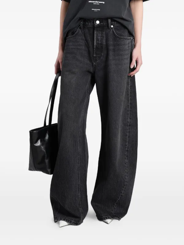 Alexander Wang ビジュートリム ワイドジーンズ | グレー | FARFETCH JP