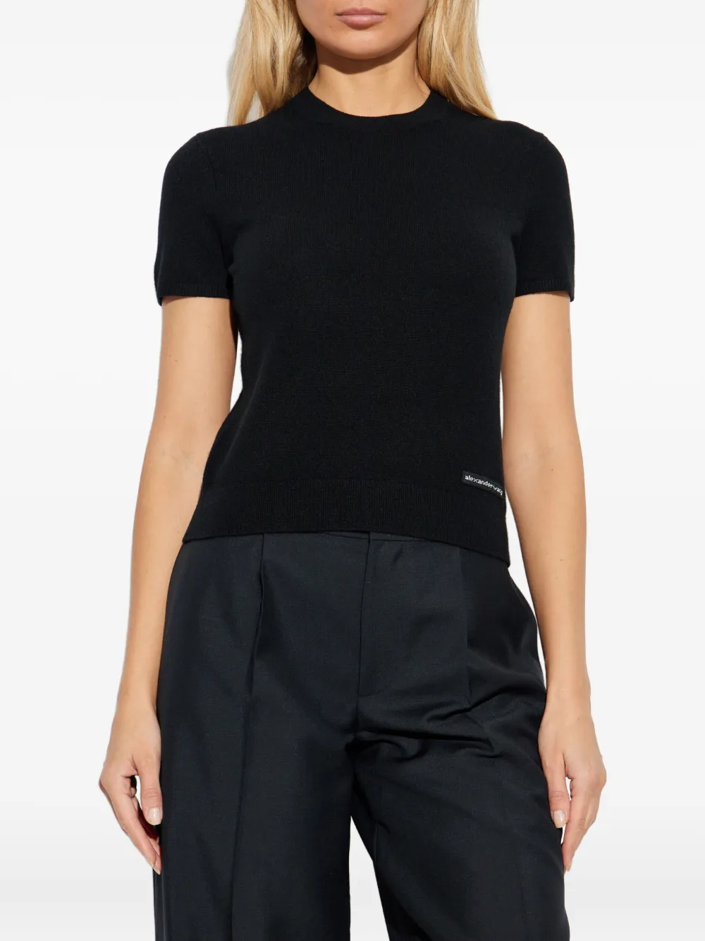 Alexander Wang T-shirt met logo Zwart