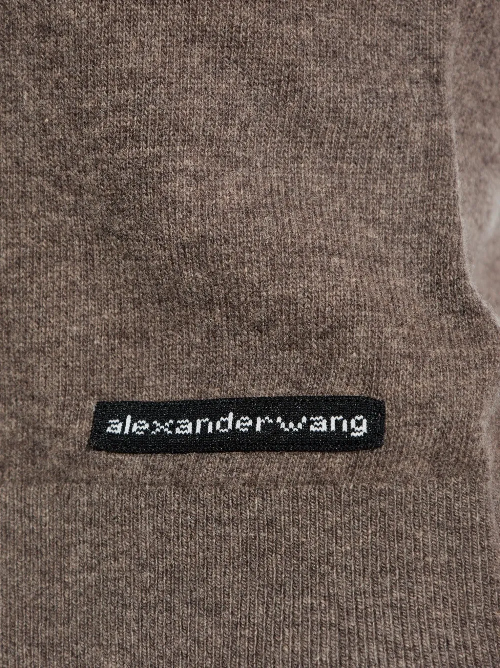 Alexander Wang Logo-label Knitted Top In Brown