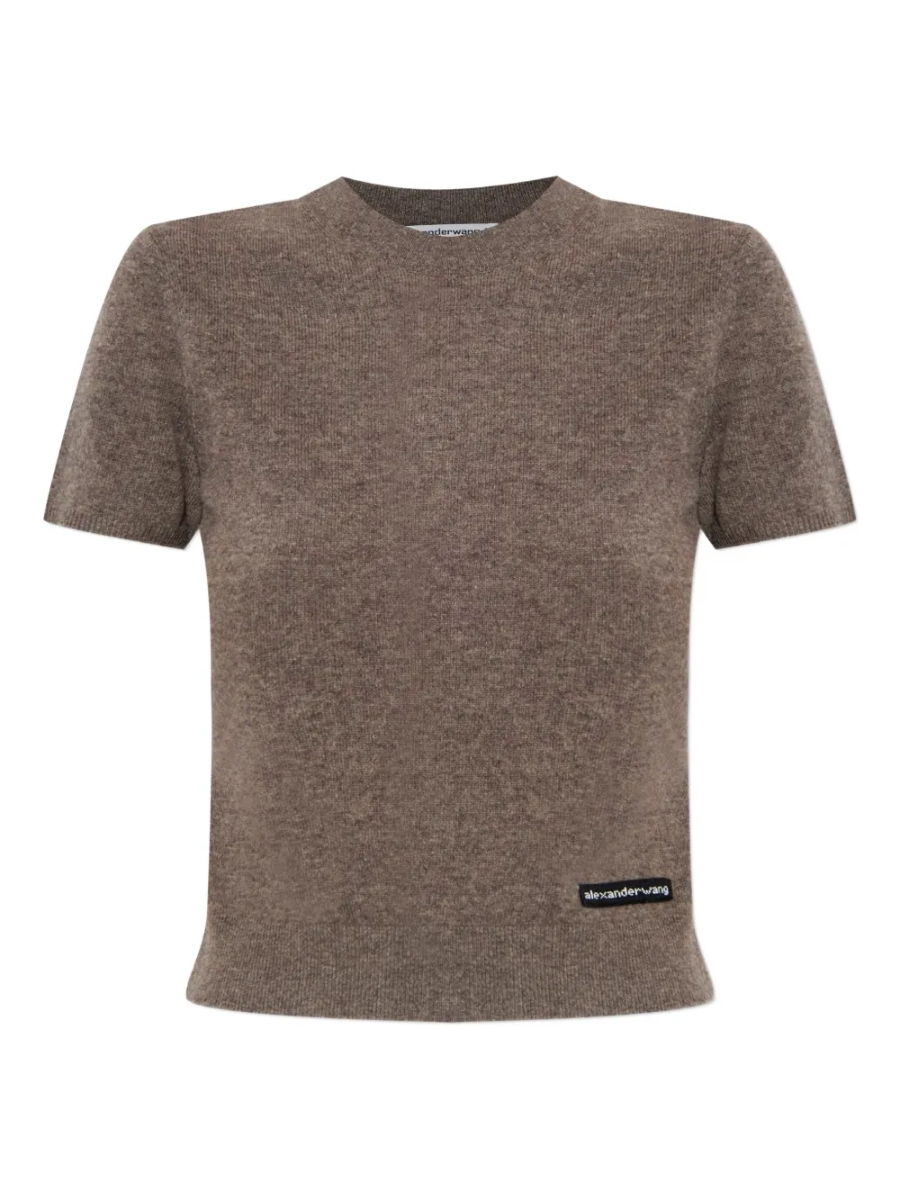 Alexander Wang Logo-label Knitted Top In Brown