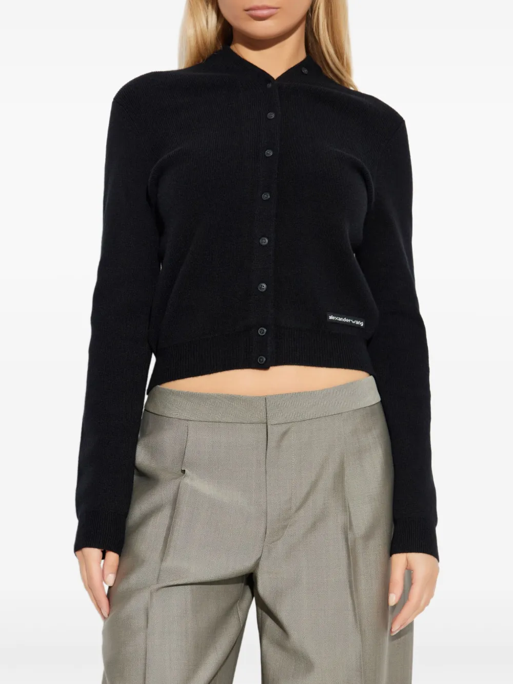 Alexander Wang Buttoned Cardigan In Black