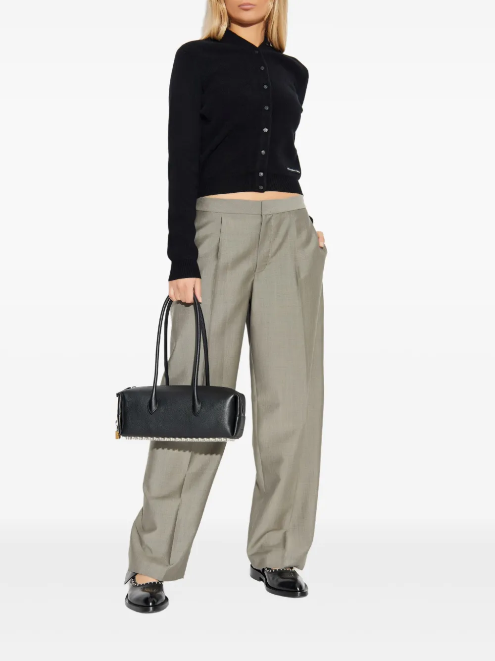 Alexander Wang Buttoned Cardigan In Black