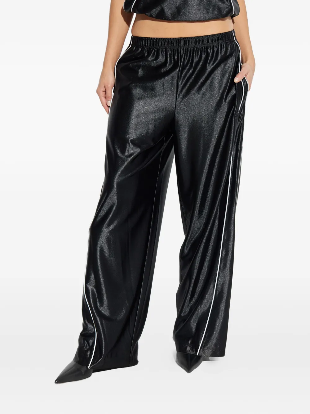 Alexander Wang Broek met elastische tailleband en afwerking Zwart