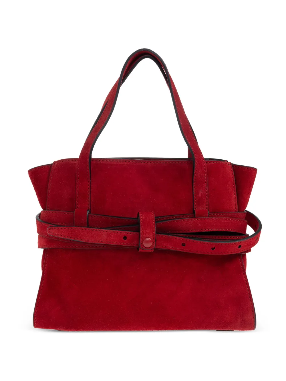 Moschino Kleine shopper met gespbandje Rood