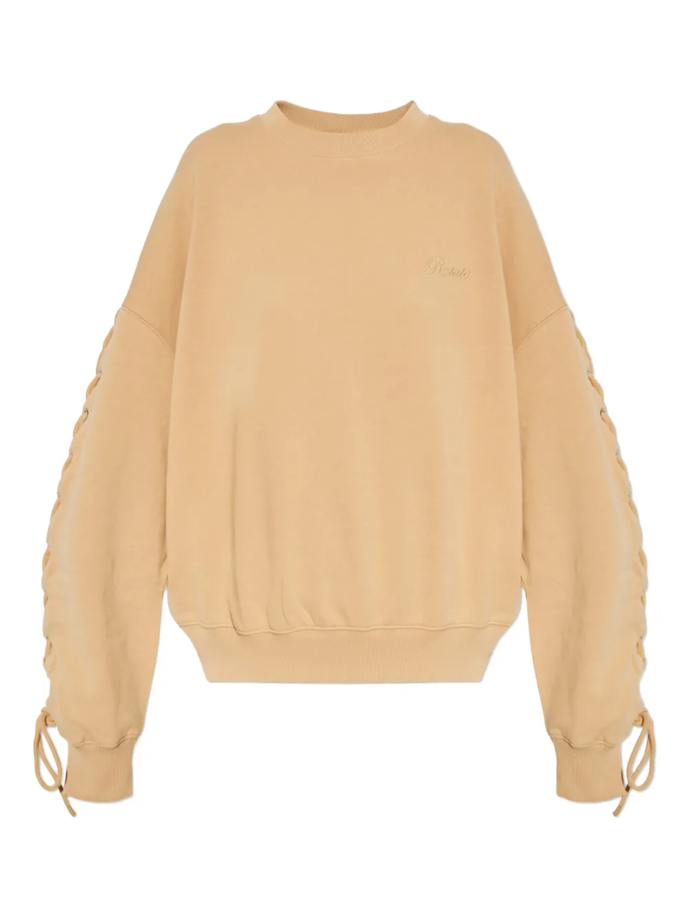 Rotate Birger Christensen Lace-up Sweatshirt In Neutral