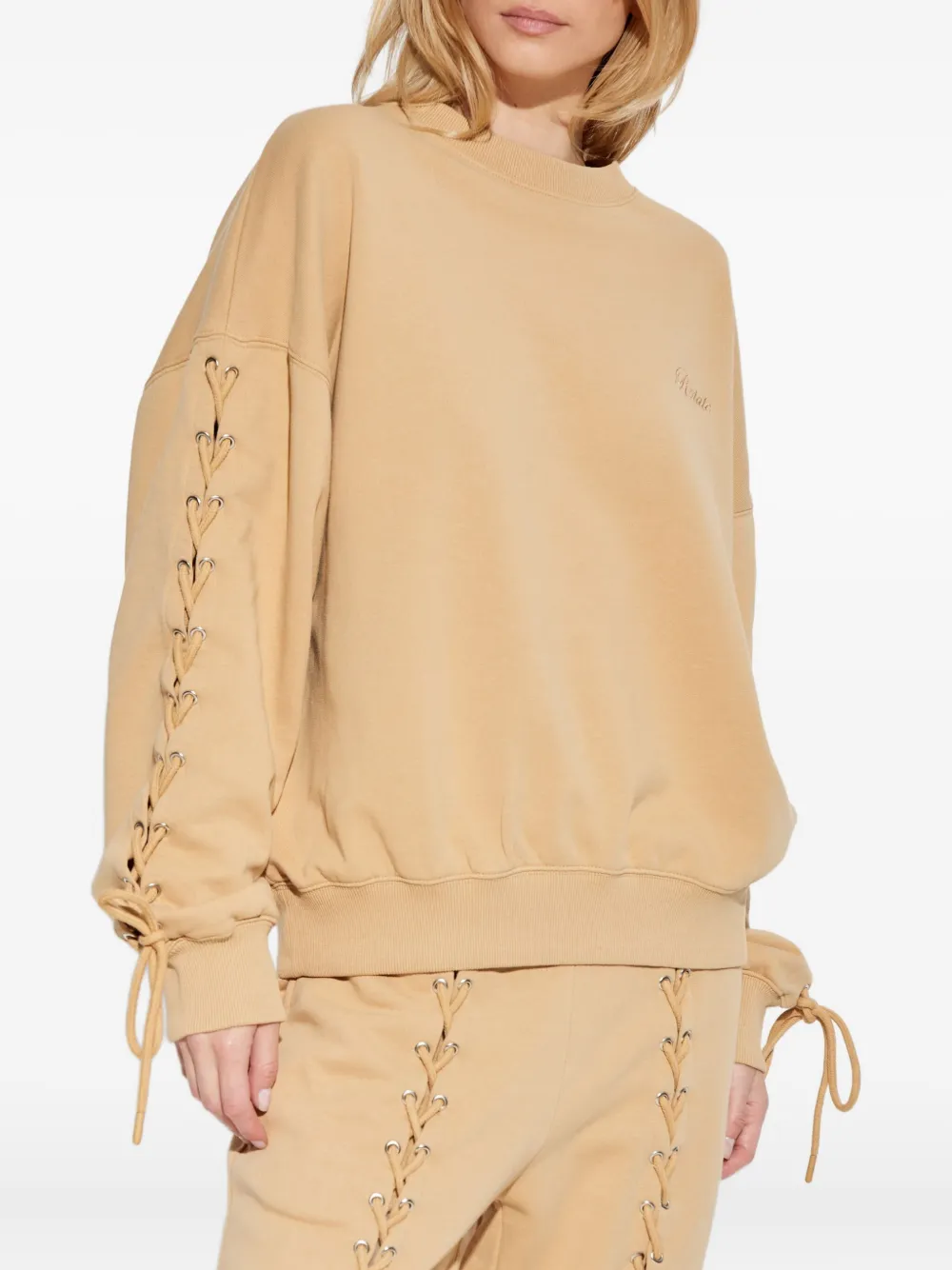 ROTATE BIRGER CHRISTENSEN Sweater met veters Beige