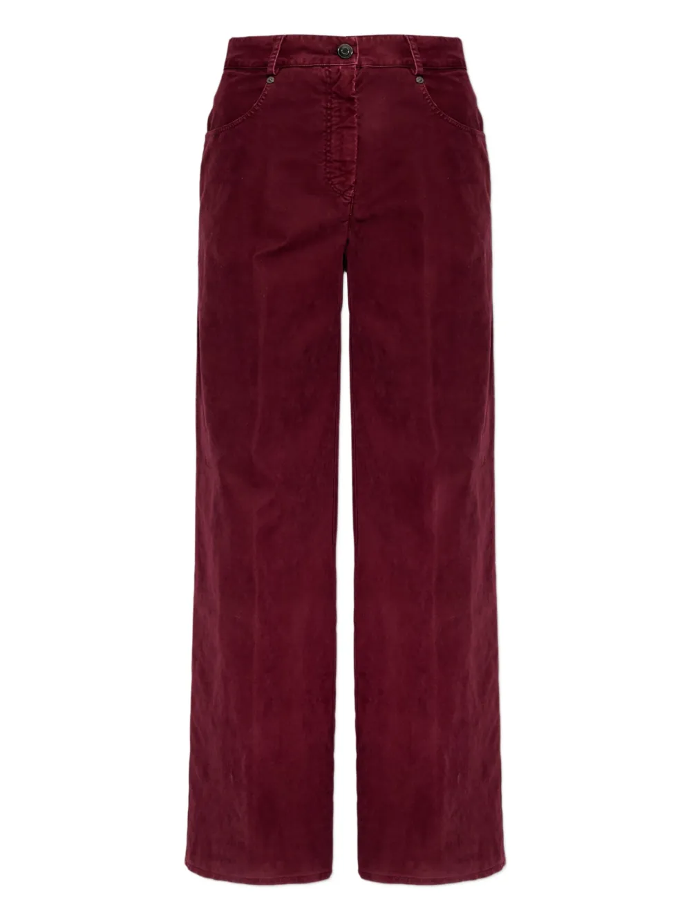 Forte Forte Casual Pants With Belt Loops In Burgundy