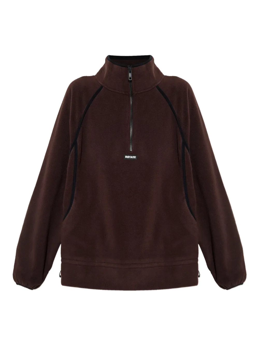 ROTATE BIRGER CHRISTENSEN half-zip fleece jacket | Brown | Image 1