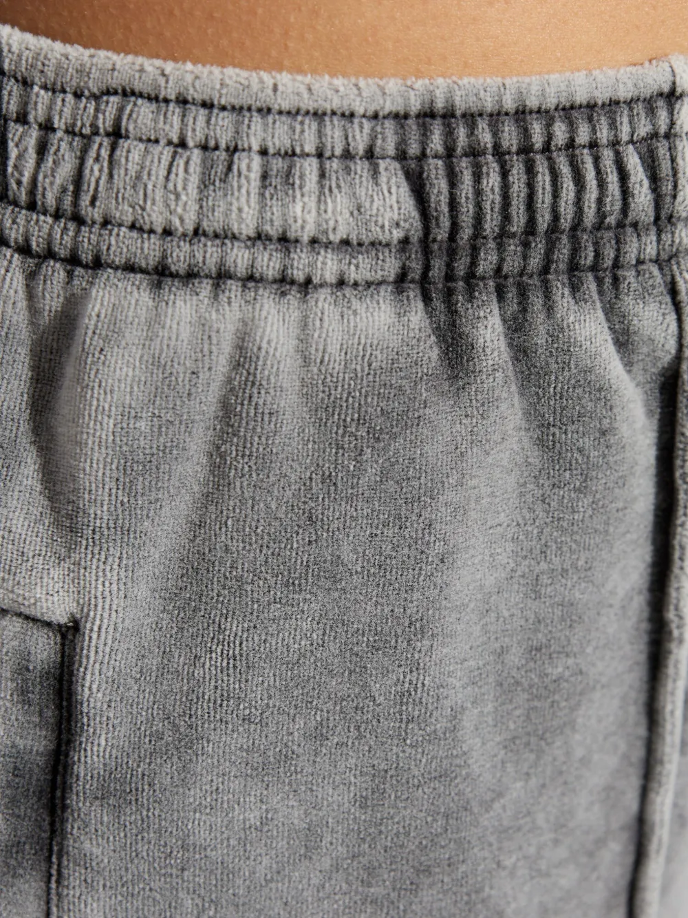 Alexander Wang Velvet Wide-leg Sweatpants In Gray