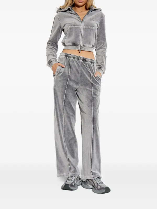 Alexander Wang ベルベット ワイドスウェットパンツ | グレー