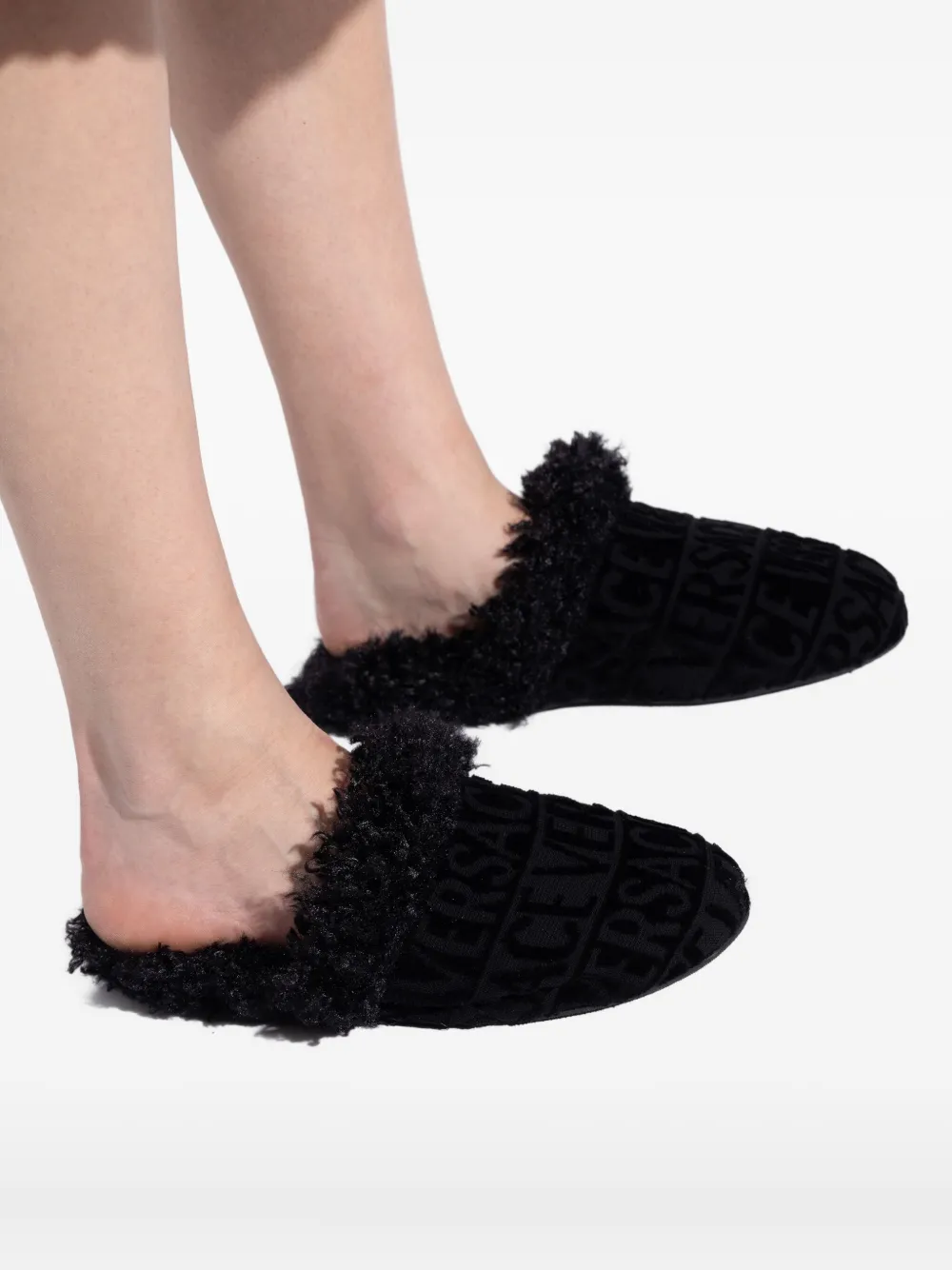 Versace Sneakers met logo Zwart