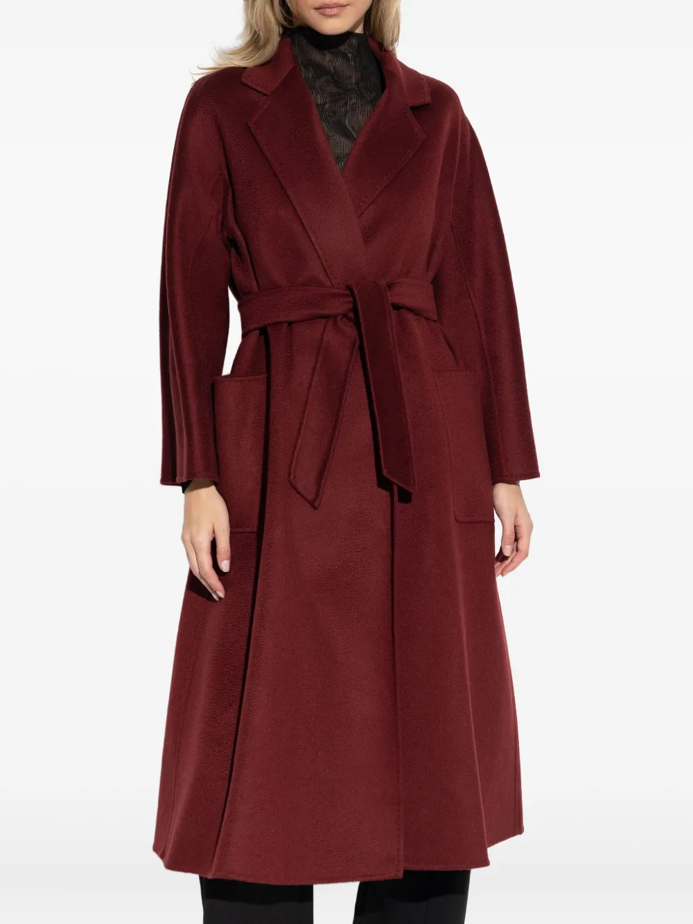 Max Mara Ludmilla jas met ceintuur Rood