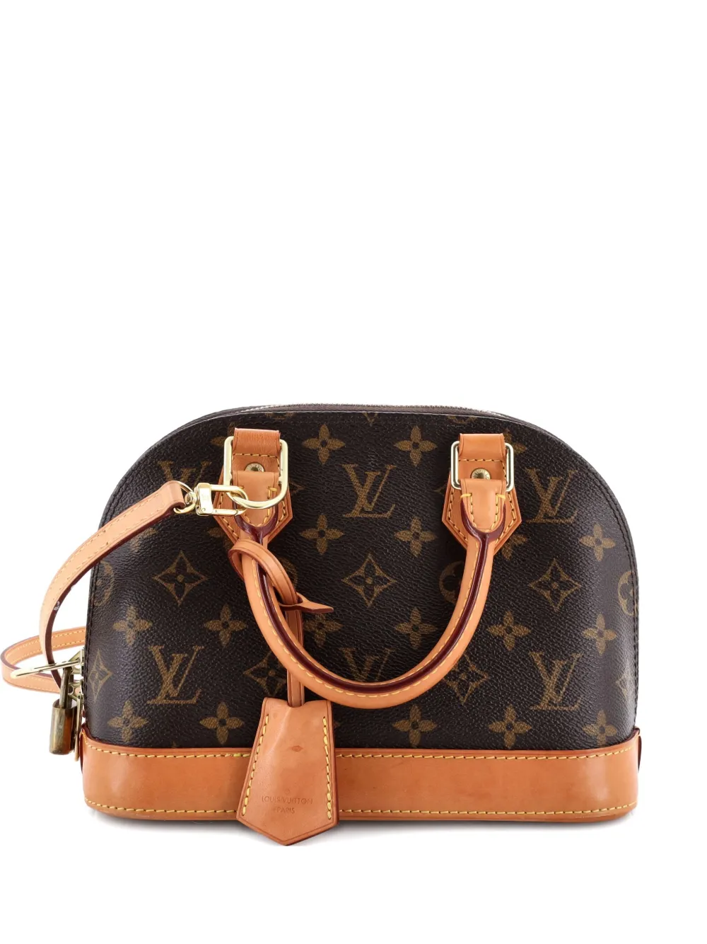 Pre-owned Louis Vuitton Alma Handbag Monogram Canvas Bb Crossbody Bag In Brown