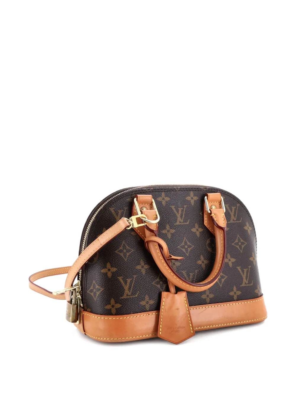 Pre-owned Louis Vuitton Alma Handbag Monogram Canvas Bb Crossbody Bag In Brown