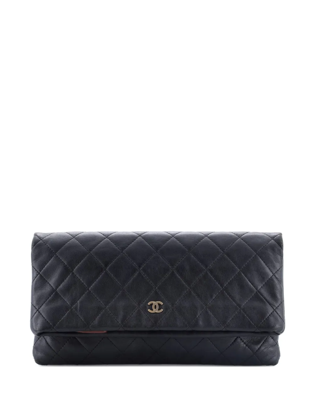 CHANEL Pre-Owned Beauty CC Quilted Lambskin clutch bag - ブラック