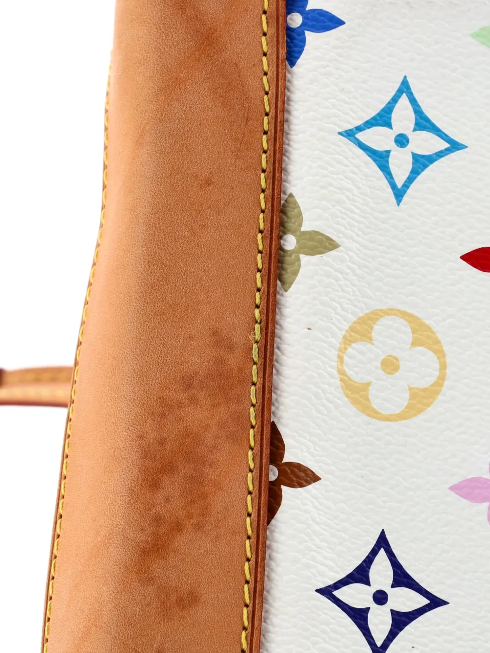 Pre-owned Louis Vuitton Ursula Handbag Monogram Multicolor Satchel In White