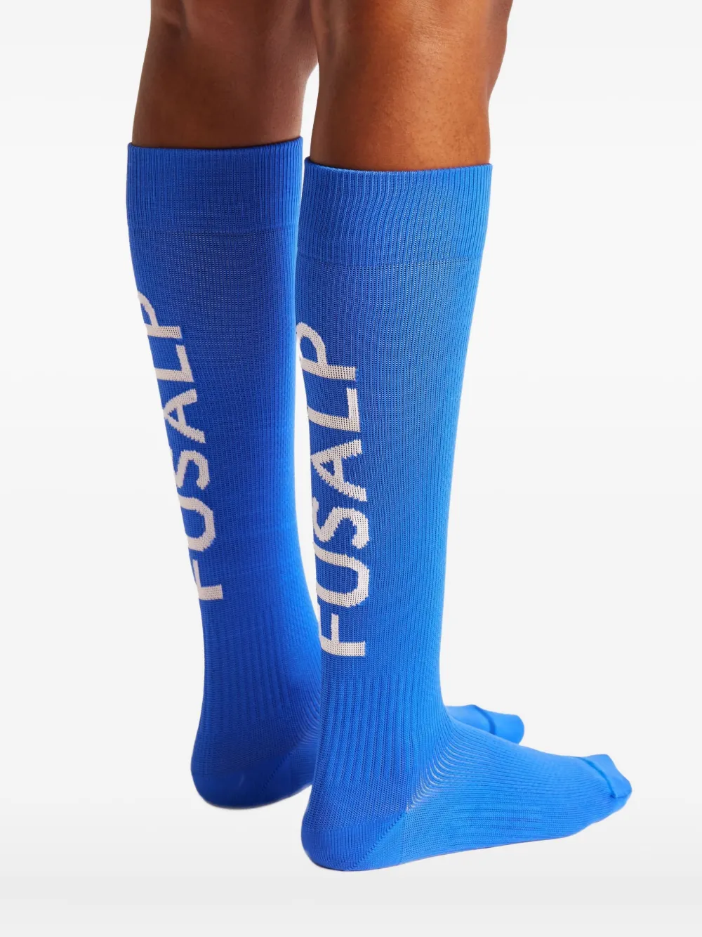 Fusalp Jacquard-logo Socks In Blue