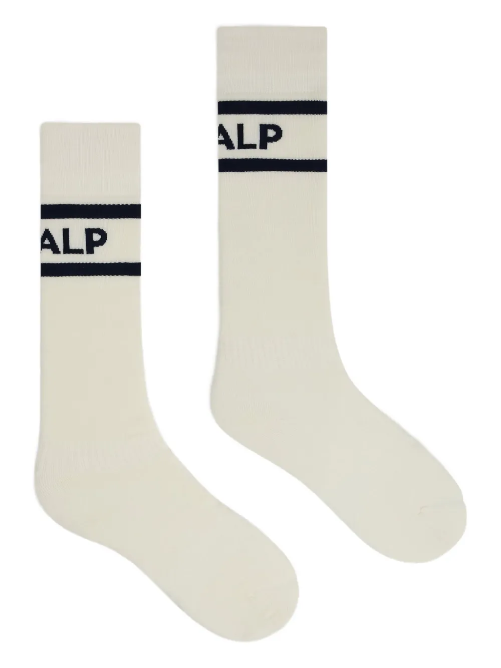Fusalp Stripe-detail Logo-jacquard Socks In White