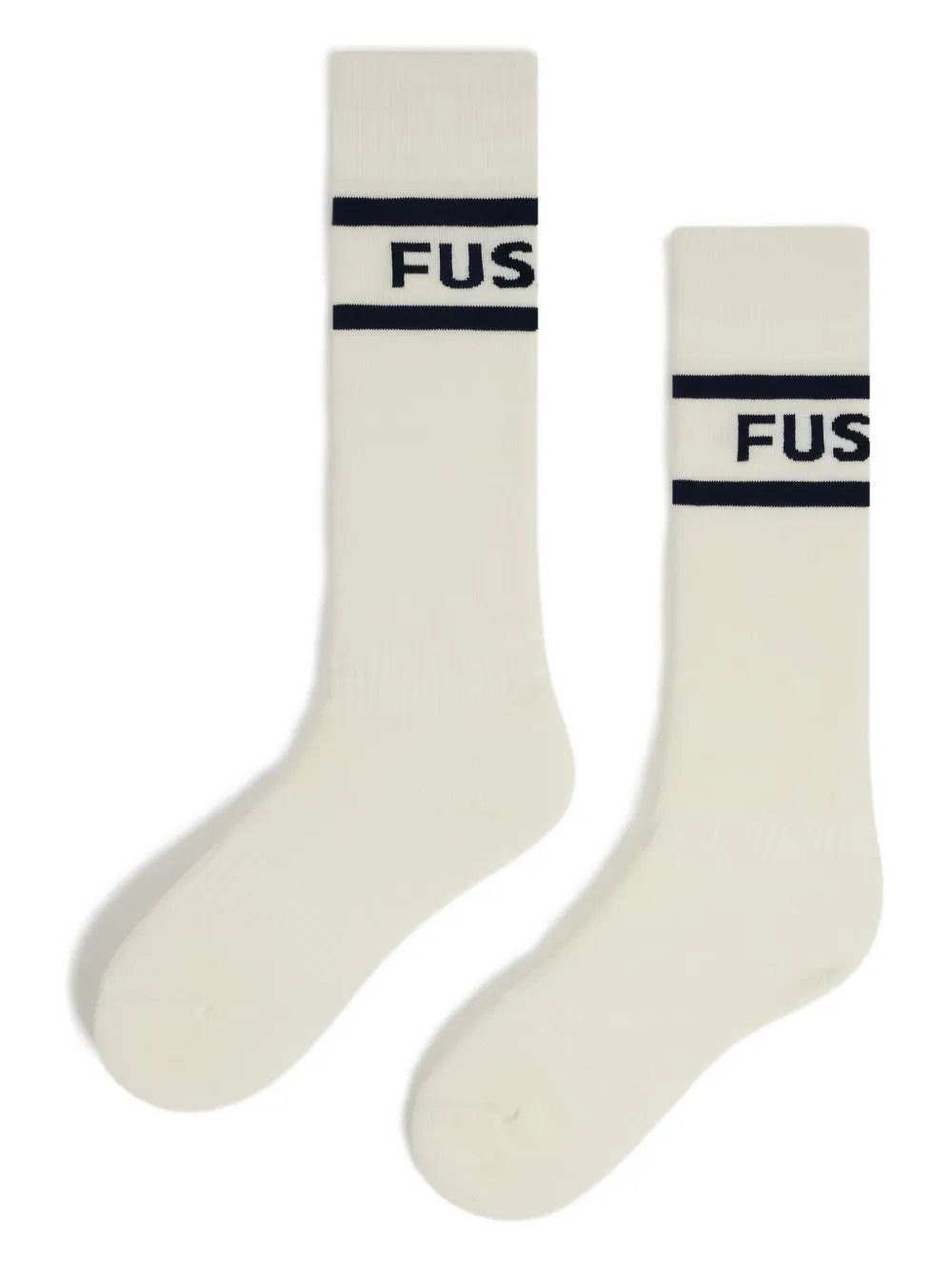 Fusalp Stripe-detail Logo-jacquard Socks In White